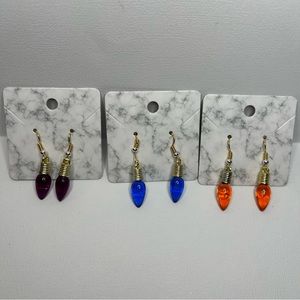 Hand-crafted Christmas Bulb Earrings